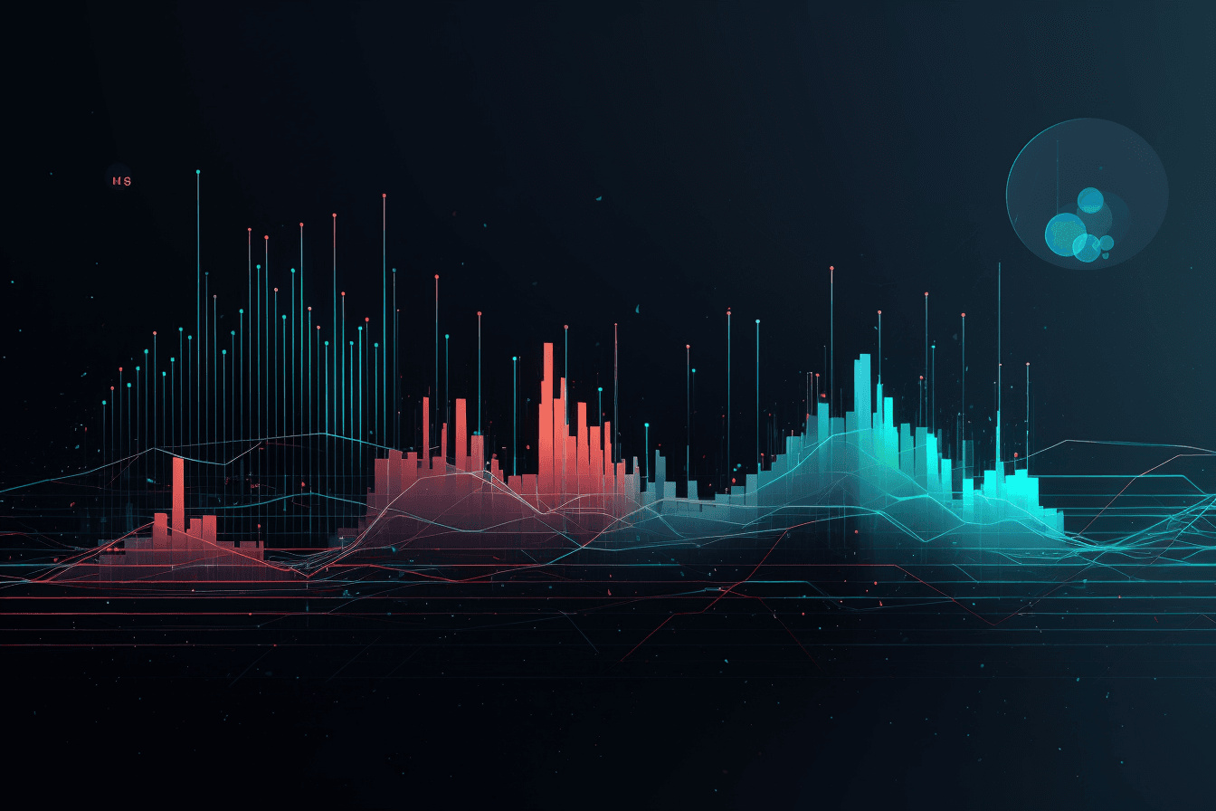 A wallpaper featuring an abstract illustration of a futuristic data visualization, with sleek and modern graphics and a minimalist color scheme.