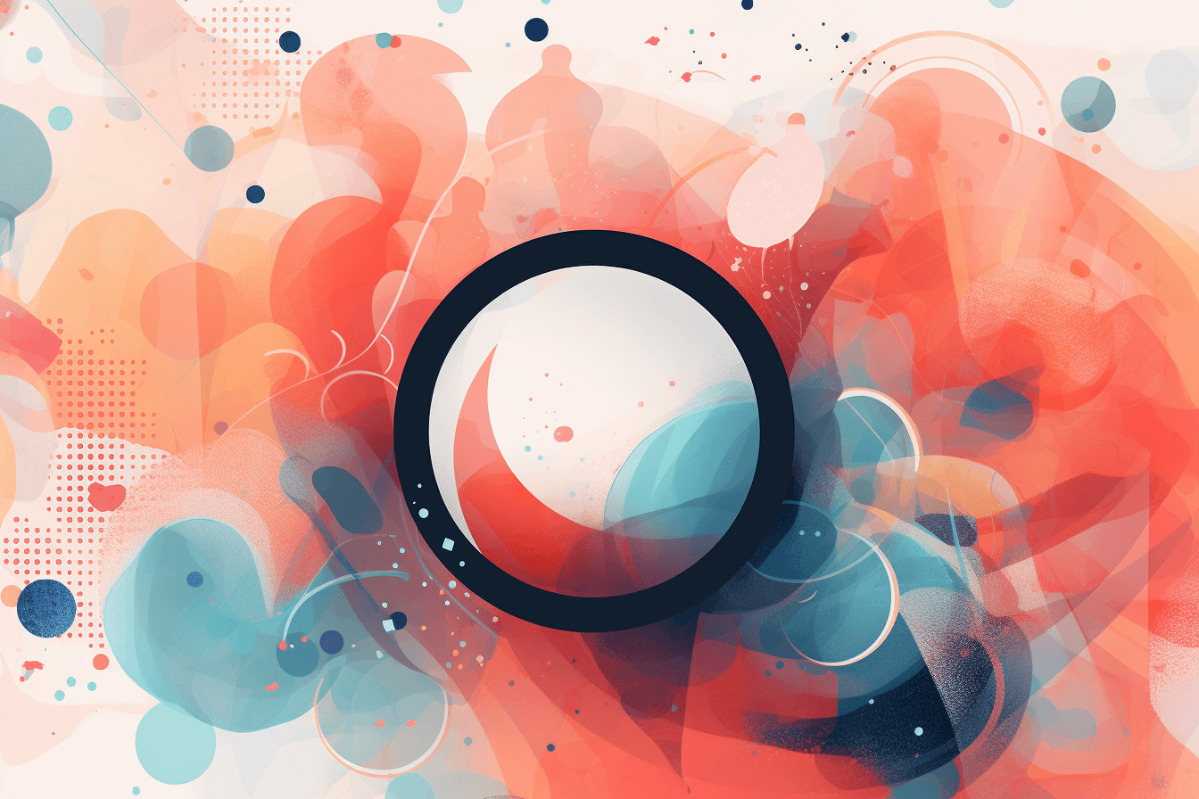 A wallpaper featuring an abstract illustration of an AI-powered search engine, with a minimalist and modern design.