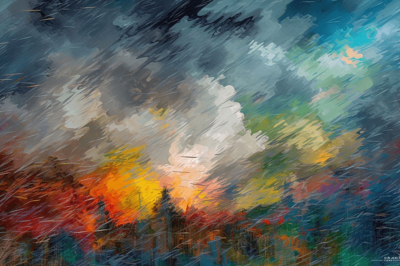 An abstract interpretation of a thunderstorm