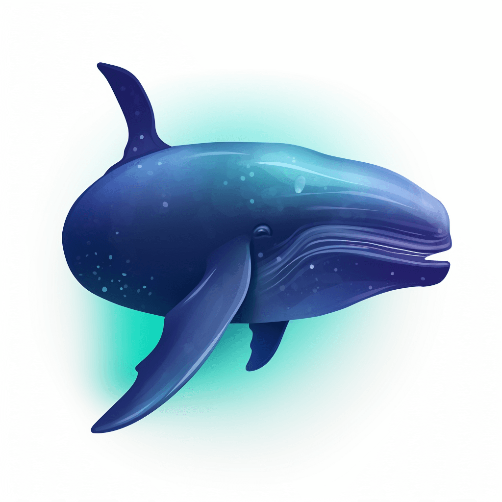 Blue whale as icon for the mobile app